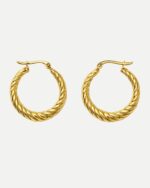 Gold Round Hoop