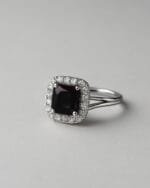 Black Peral Metal Ring