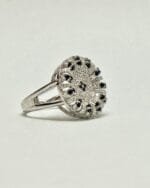 Silver-Black trendy ring