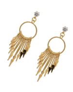 Gold firework western earrings