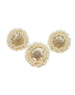 White Pearls Circular Earing with Ring