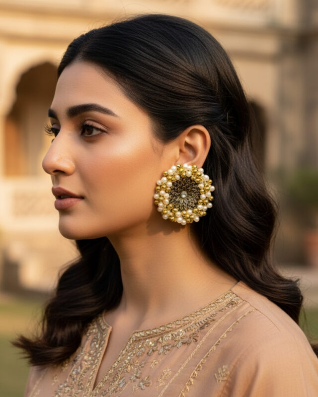 Sunflower Pearl Earing