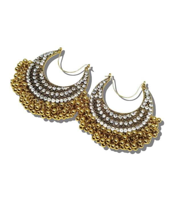 ethnic dual-tone earrings.