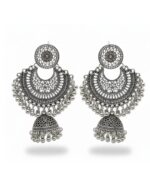 Silver golden oxidized jhumka