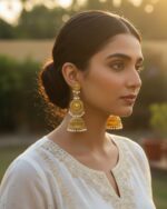 Traditional Silver Golden Jhumka