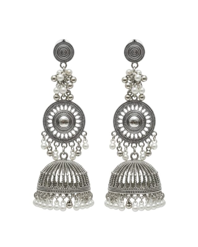 Traditional Silver Golden Jhumka