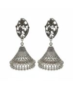 Silver jhanjar earring