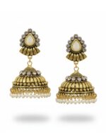 Mahrani stones golden jhumki