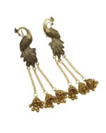 Peacock latkan jhumki earrings