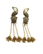 Peacock latkan jhumki earrings