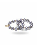 Light purple circular hoop earrings with a sleek modern design.