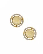 Minimal silver golden stud earrings