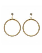 Silver gold round hoop earrings