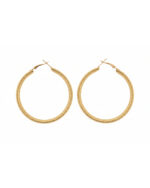 Anti-tarnish gold hoop earrings