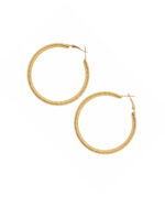Anti-tarnish gold hoop earrings