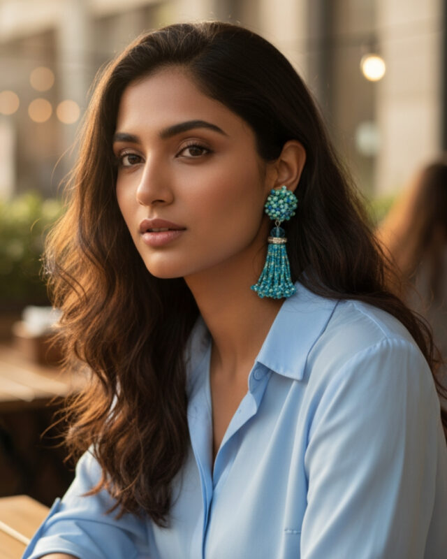 Colorful western beads earrings