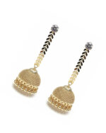 Western leaf long jhumki earrings