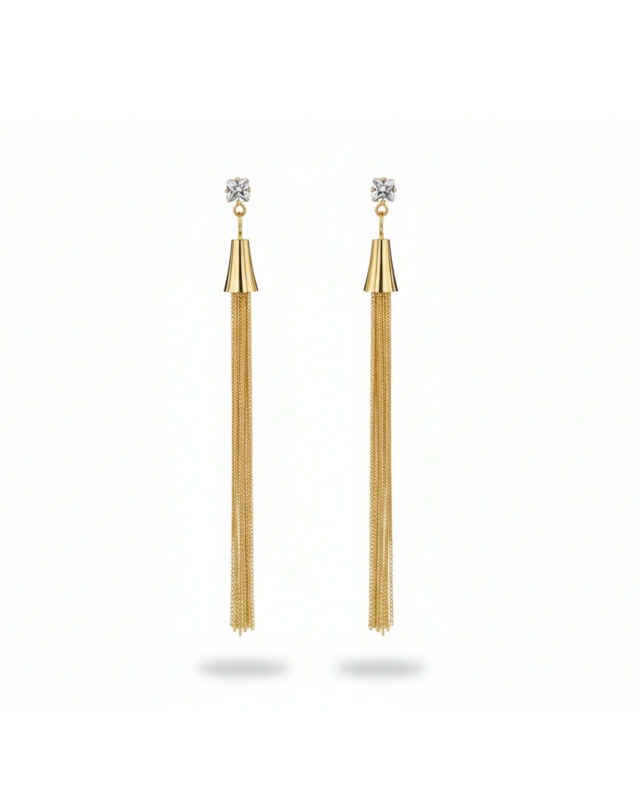 Korean style gold hanging earrings