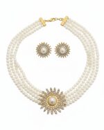 Motia guluband necklace set with earrings