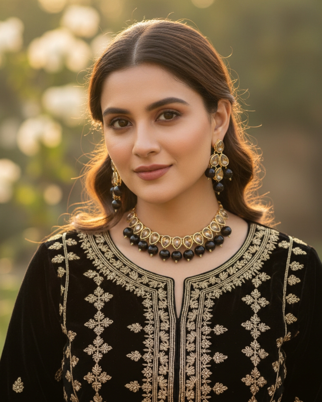 Tear drop pearl necklace