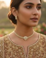 Ethnic sleek pear necklace