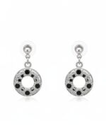 Lisa silver black locket necklace