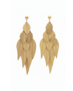 Stylish drop leaf western earrings with sleek modern design"