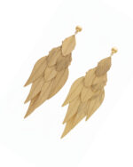 Stylish drop leaf western earrings with sleek modern design"