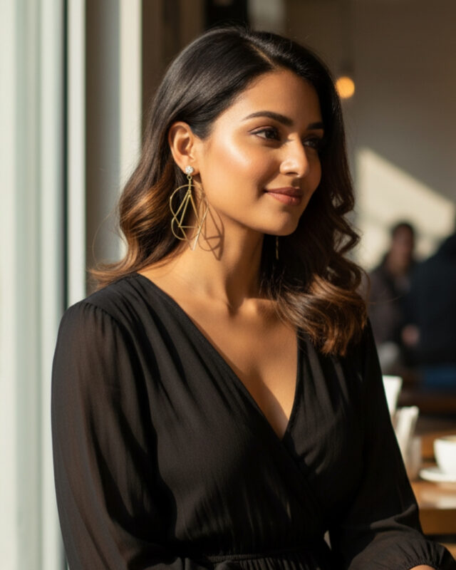 Western pear drop earrings with elegant pear-shaped design