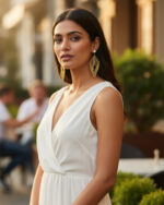 Multi layer triangular western earrings with bold geometric design