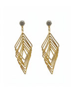 Multi layer triangular western earrings with bold geometric design