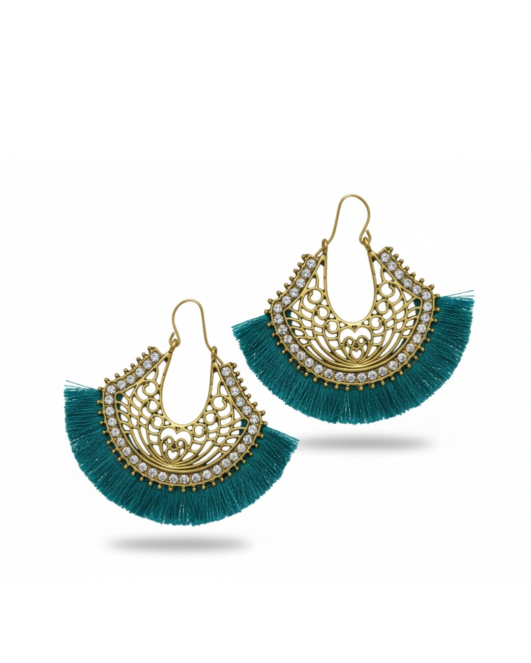 BT-J2-232b Korean style thread bali earrings with sleek minimal loop design