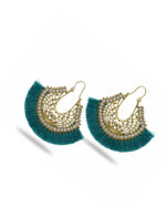 Korean style thread bali earrings with sleek minimal loop design