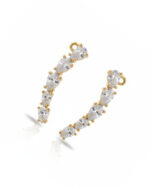 China gold mini earcuffs with delicate stone embellishments in a sleek design