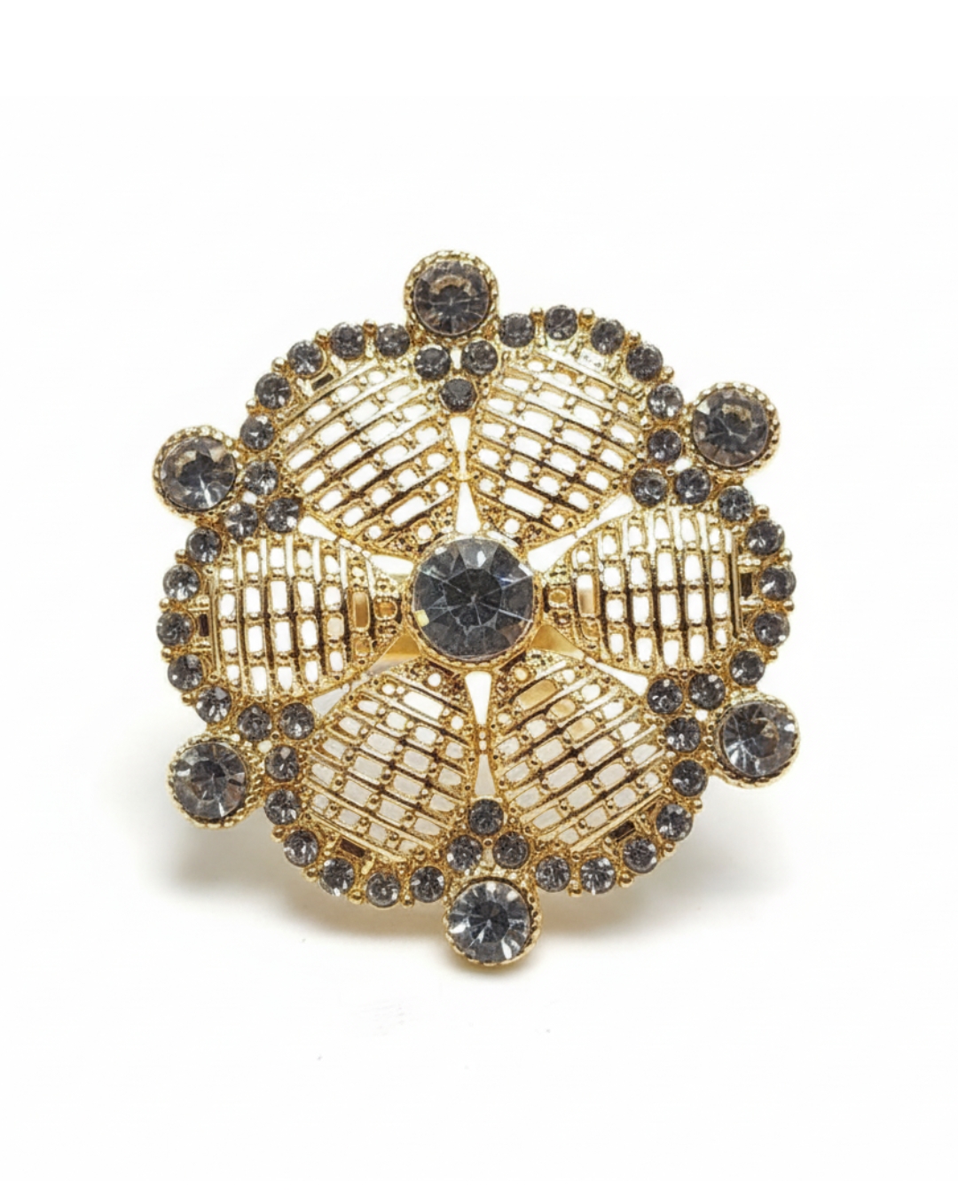 Sunflower metallic fashion ring