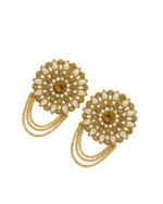 Blooming ethnic floral studs with intricate traditional design